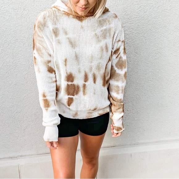 Mocha Tie Dye Hoodie - Size Small - Picture 3 of 4